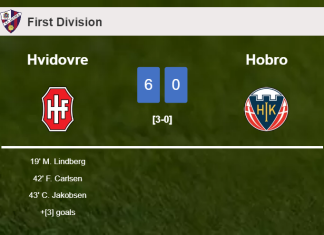 Hvidovre annihilates Hobro 6-0 with a fantastic performance