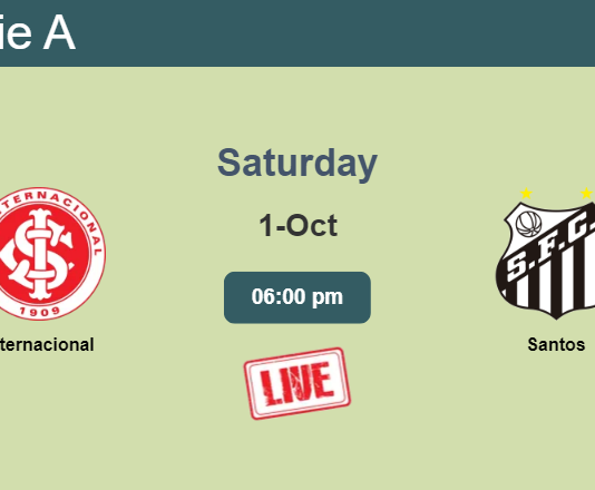 How to watch Internacional vs. Santos on live stream and at what time