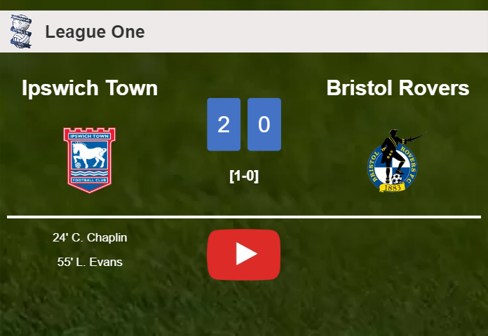 Ipswich Town surprises Bristol Rovers with a 2-0 win. HIGHLIGHTS