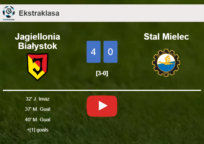 Jagiellonia Białystok wipes out Stal Mielec 4-0 . HIGHLIGHTS