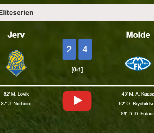 Molde overcomes Jerv 4-2. HIGHLIGHTS