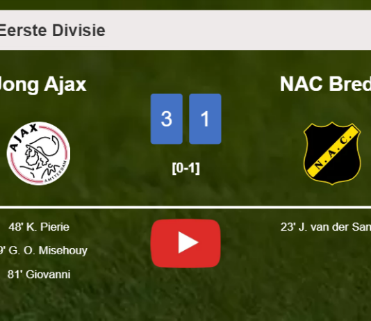 Jong Ajax conquers NAC Breda 3-1 after recovering from a 0-1 deficit. HIGHLIGHTS