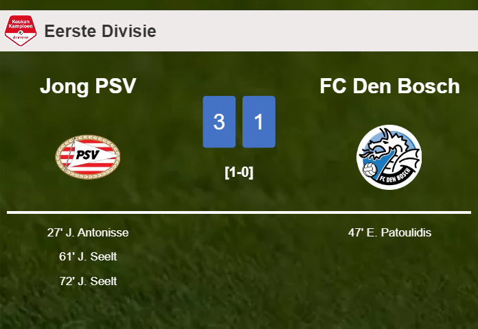 Jong PSV conquers FC Den Bosch 3-1