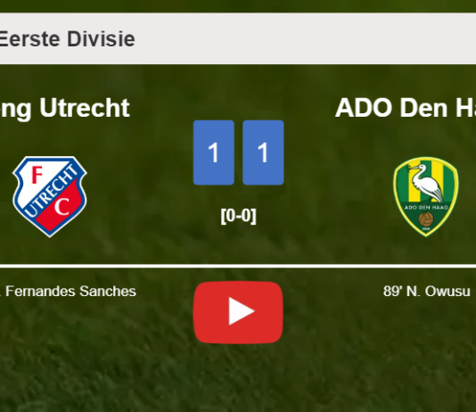 ADO Den Haag seizes a draw against Jong Utrecht. HIGHLIGHTS
