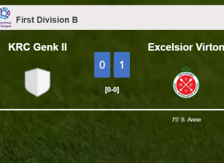 Excelsior Virton tops KRC Genk II 1-0 with a goal scored by S. Anne