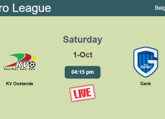 How to watch KV Oostende vs. Genk on live stream and at what time