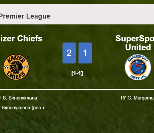 Kaizer Chiefs recovers a 0-1 deficit to defeat SuperSport United 2-1 with B. Bimenyimana scoring a double