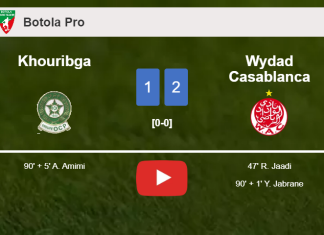Wydad Casablanca steals a 2-1 win against Khouribga. HIGHLIGHTS