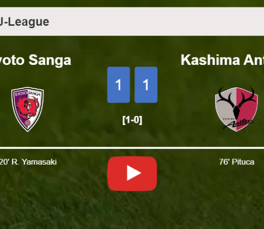 Kyoto Sanga and Kashima Antlers draw 1-1 on Saturday. HIGHLIGHTS