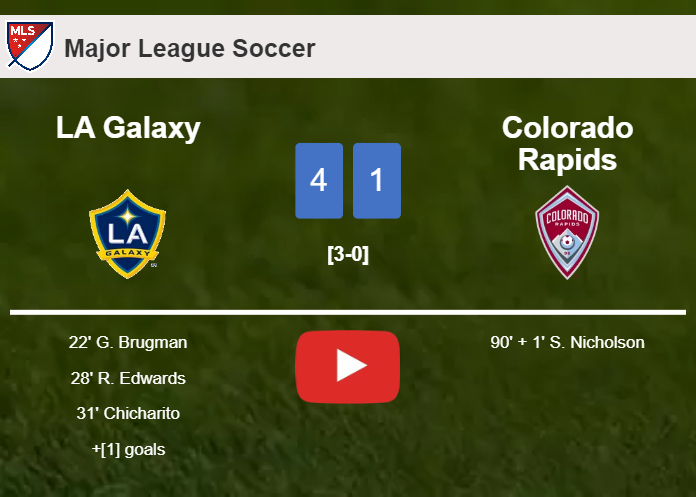 LA Galaxy estinguishes Colorado Rapids 4-1 after playing a great match. HIGHLIGHTS