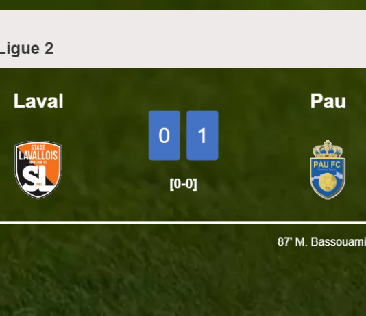 Pau defeats Laval 1-0 with a late goal scored by M. Bassouamina
