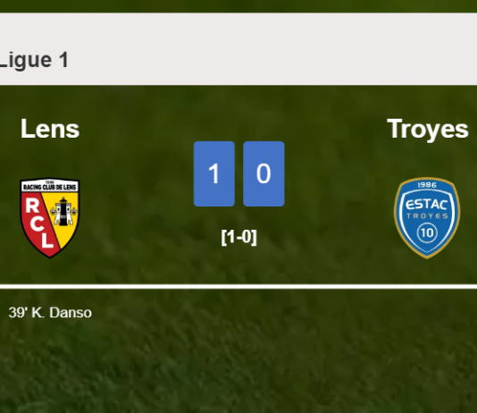 Lens overcomes Troyes 1-0 with a goal scored by K. Danso