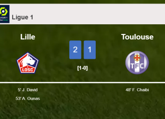Lille overcomes Toulouse 2-1