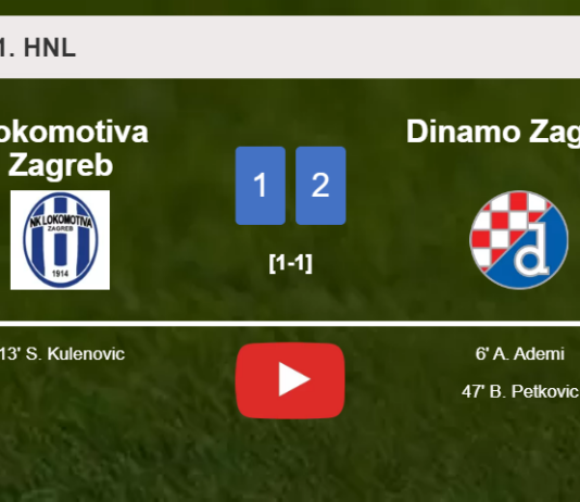 Dinamo Zagreb conquers Lokomotiva Zagreb 2-1. HIGHLIGHTS