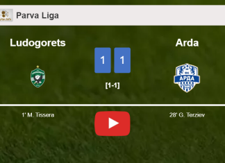 Ludogorets and Arda draw 1-1 on Sunday. HIGHLIGHTS