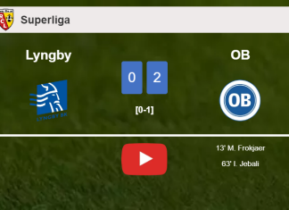 OB defeats Lyngby 2-0 on Sunday. HIGHLIGHTS