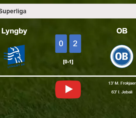 OB defeats Lyngby 2-0 on Sunday. HIGHLIGHTS