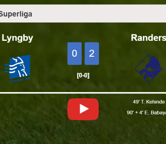 Randers surprises Lyngby with a 2-0 win. HIGHLIGHTS