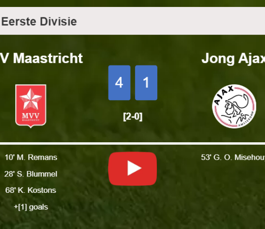 MVV Maastricht crushes Jong Ajax 4-1 with an outstanding performance. HIGHLIGHTS