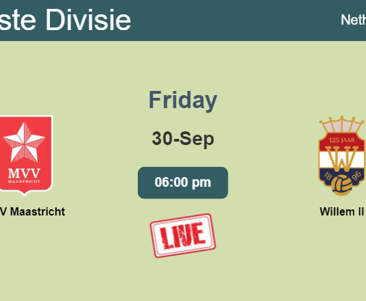 How to watch MVV Maastricht vs. Willem II on live stream and at what time