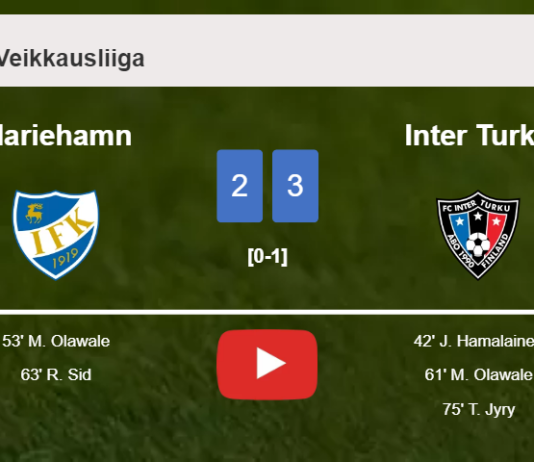 Inter Turku tops Mariehamn 3-2. HIGHLIGHTS