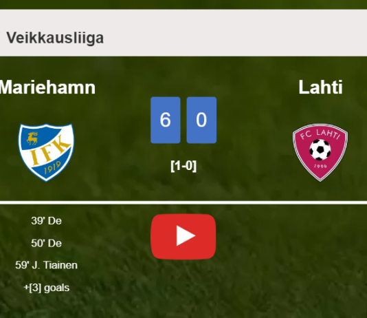 Mariehamn liquidates Lahti 6-0 showing huge dominance. HIGHLIGHTS