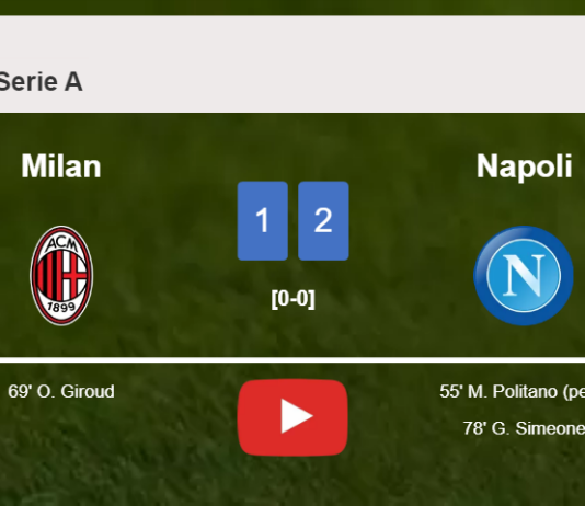 Napoli beats Milan 2-1. HIGHLIGHTS