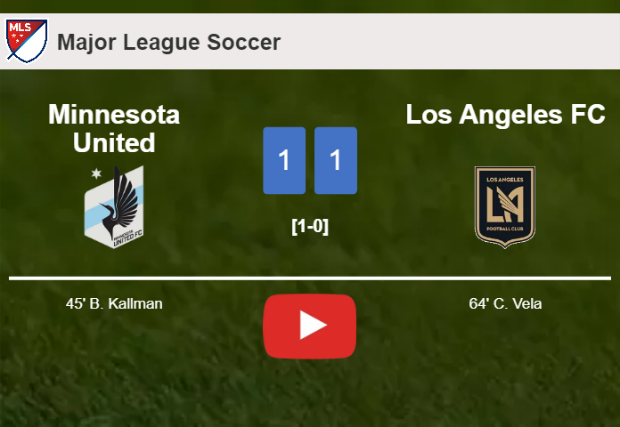 Minnesota United and Los Angeles FC draw 1-1 on Wednesday. HIGHLIGHTS