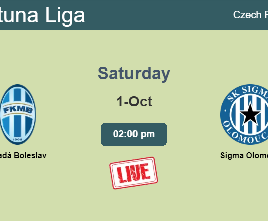How to watch Mladá Boleslav vs. Sigma Olomouc on live stream and at what time