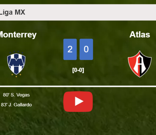 Monterrey surprises Atlas with a 2-0 win. HIGHLIGHTS