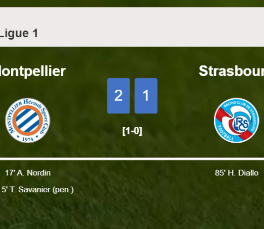 Montpellier seizes a 2-1 win against Strasbourg