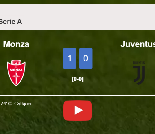 Monza overcomes Juventus 1-0 with a goal scored by C. Gytkjaer. HIGHLIGHTS