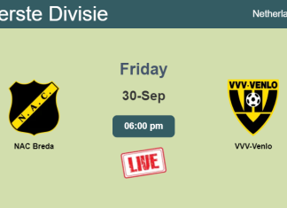How to watch NAC Breda vs. VVV-Venlo on live stream and at what time