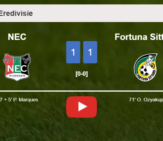 NEC seizes a draw against Fortuna Sittard. HIGHLIGHTS