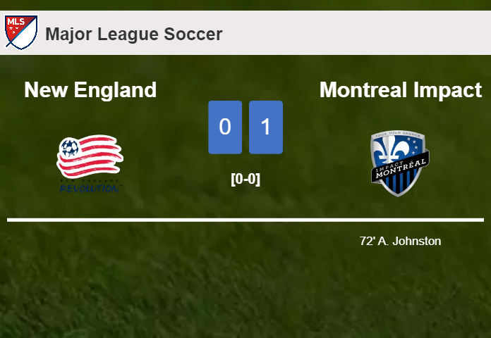 Montreal Impact defeats New England 1-0 with a goal scored by A. Johnston