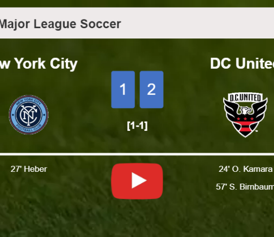 DC United defeats New York City 2-1. HIGHLIGHTS