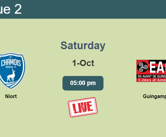 How to watch Niort vs. Guingamp on live stream and at what time