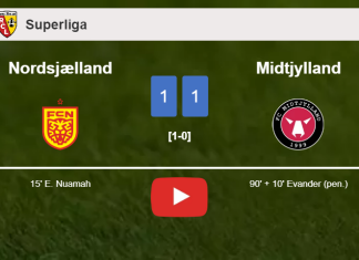 Midtjylland seizes a draw against Nordsjælland. HIGHLIGHTS
