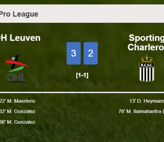 OH Leuven conquers Sporting Charleroi 3-2