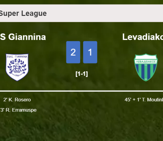 PAS Giannina prevails over Levadiakos 2-1
