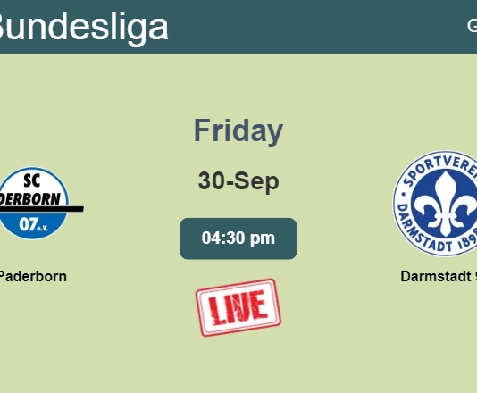 How to watch Paderborn vs. Darmstadt 98 on live stream and at what time