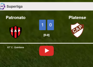 Patronato conquers Platense 1-0 with a goal scored by C. Quintana. HIGHLIGHTS