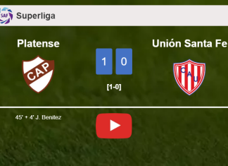 Platense beats Unión Santa Fe 1-0 with a goal scored by J. Benitez. HIGHLIGHTS