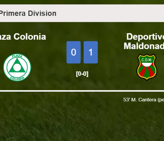 Deportivo Maldonado conquers Plaza Colonia 1-0 with a goal scored by M. Cantera