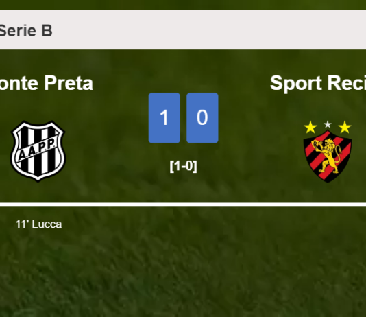 Ponte Preta defeats Sport Recife 1-0 with a goal scored by L. 