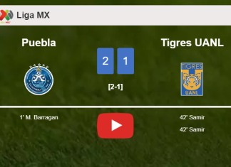 Puebla prevails over Tigres UANL 2-1. HIGHLIGHTS
