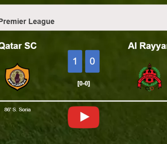 Qatar SC conquers Al Rayyan 1-0 with a late goal scored by S. Soria. HIGHLIGHTS