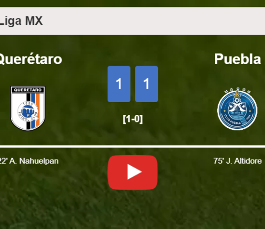 Querétaro and Puebla draw 1-1 on Thursday. HIGHLIGHTS