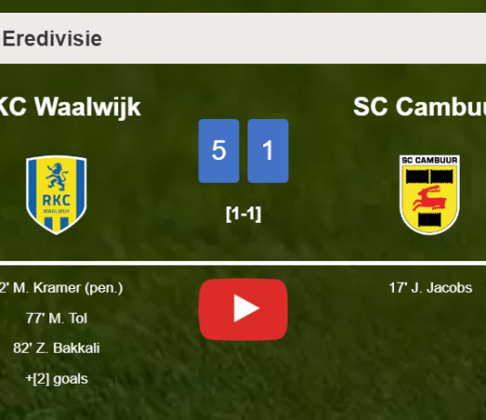 RKC Waalwijk wipes out SC Cambuur 5-1 with a great performance. HIGHLIGHTS