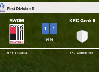 RWDM steals a draw against KRC Genk II
